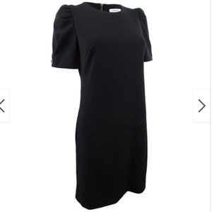 Calvin Klein ║ Puff Sleeve Scuba Dress ║ Black ║ 4